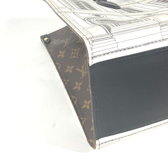 LOUIS VUITTON Shoulder Bag M59264 Calf leather white Nicolas Ghesquire Fornasetti On the Go MM Women Used Authentic