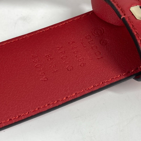 GUCCI belt 546386 leather gold GG Interlocking G Women 85 Used Authentic