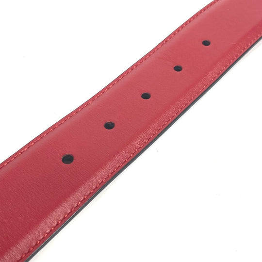 GUCCI belt 546386 leather gold GG Interlocking G Women 85 Used Authentic
