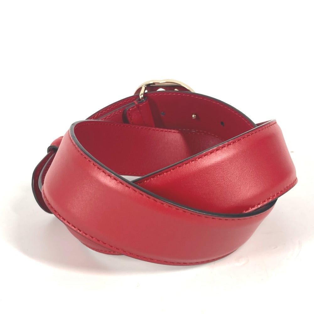 GUCCI belt 546386 leather gold GG Interlocking G Women 85 Used Authentic