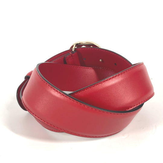 GUCCI belt 546386 leather gold GG Interlocking G Women 85 Used Authentic