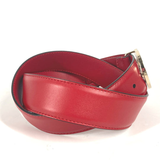 GUCCI belt 546386 leather gold GG Interlocking G Women 85 Used Authentic