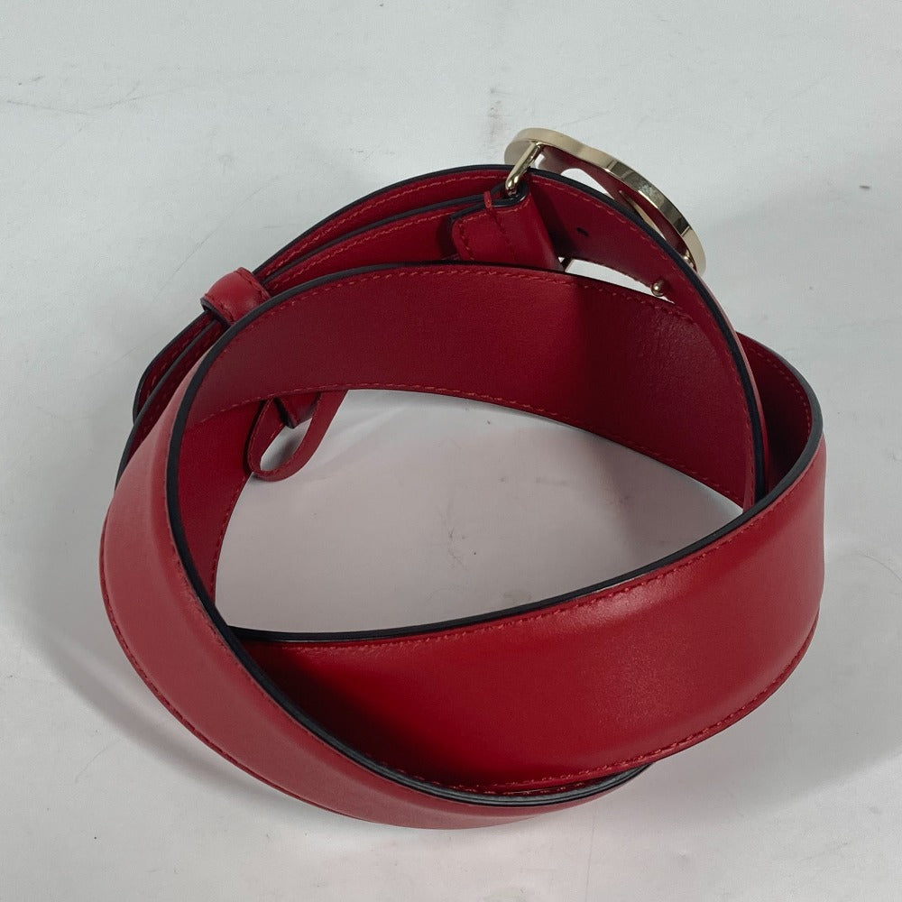 GUCCI belt 546386 leather gold GG Interlocking G Women 85 Used Authentic