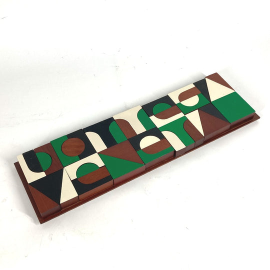 BOTTEGAVENETA object Wood Brown Blocks Building blocks Interior puzzle of building blocks unisex(Unisex) Used Authentic