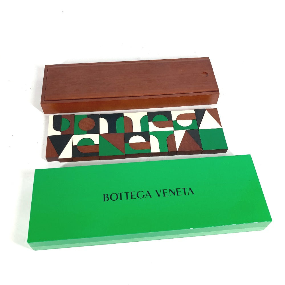 BOTTEGAVENETA object Wood Brown Blocks Building blocks Interior puzzle of building blocks unisex(Unisex) Used Authentic