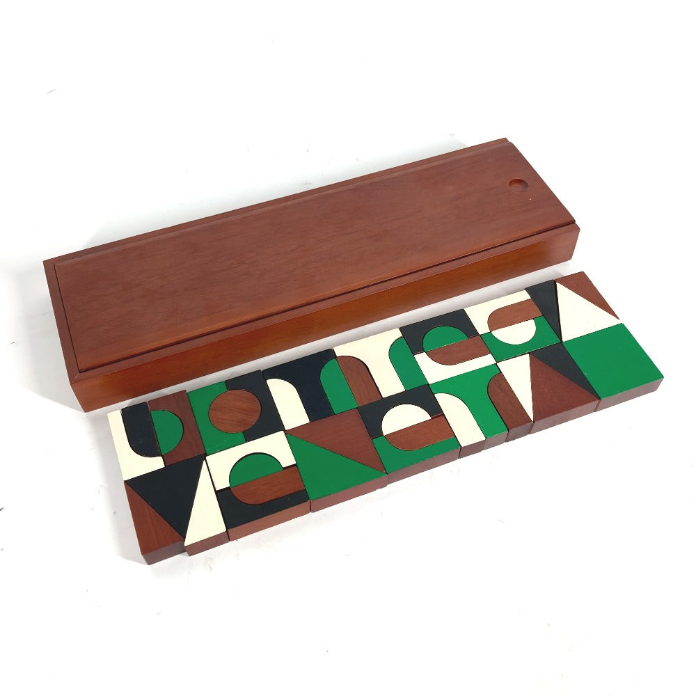 BOTTEGAVENETA object Wood Brown Blocks Building blocks Interior puzzle of building blocks unisex(Unisex) Used Authentic