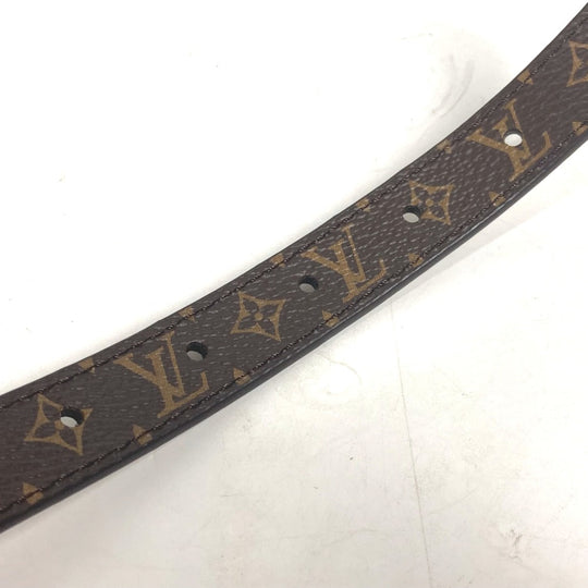 LOUIS VUITTON belt M8370Y Monogram canvas, leather Brown Monogram Belt: LV Duo 18MM reversible Women 70 Used Authentic