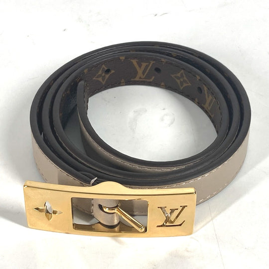 LOUIS VUITTON belt M8370Y Monogram canvas, leather Brown Monogram Belt: LV Duo 18MM reversible Women 70 Used Authentic