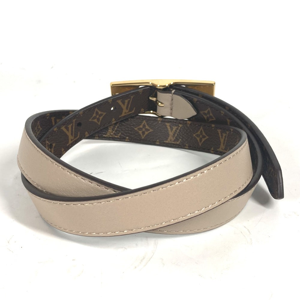 LOUIS VUITTON belt M8370Y Monogram canvas, leather Brown Monogram Belt: LV Duo 18MM reversible Women 70 Used Authentic