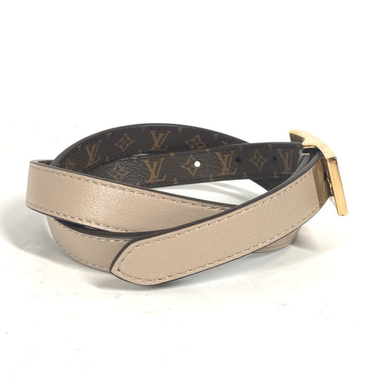 LOUIS VUITTON belt M8370Y Monogram canvas, leather Brown Monogram Belt: LV Duo 18MM reversible Women 70 Used Authentic