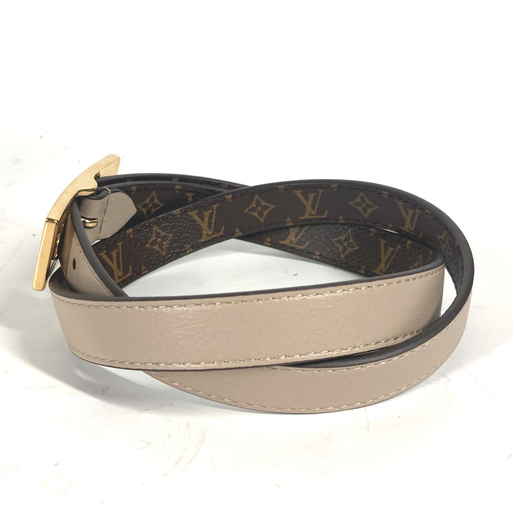 LOUIS VUITTON belt M8370Y Monogram canvas, leather Brown Monogram Belt: LV Duo 18MM reversible Women 70 Used Authentic