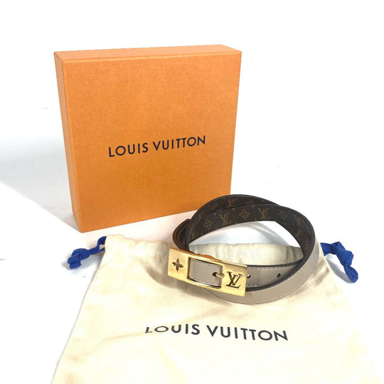 LOUIS VUITTON belt M8370Y Monogram canvas, leather Brown Monogram Belt: LV Duo 18MM reversible Women 70 Used Authentic