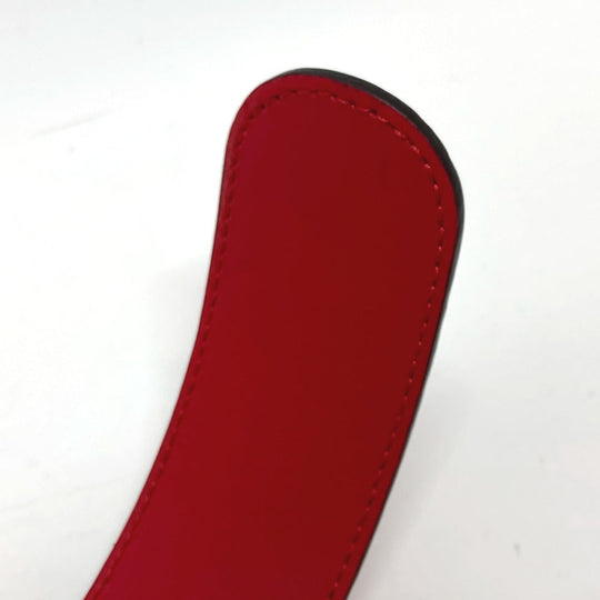 GUCCI belt 370543 leather Red Interlocking G Double G unisex(Unisex) 85 Used Authentic