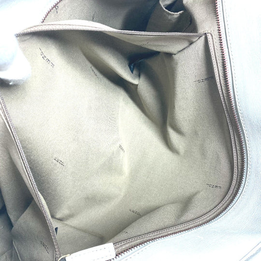 FENDI Shoulder Bag 8BH185 Leather / canvas white Bag Shoulder Bag Tote Bag Zucca logo metal plate Women Used Authentic