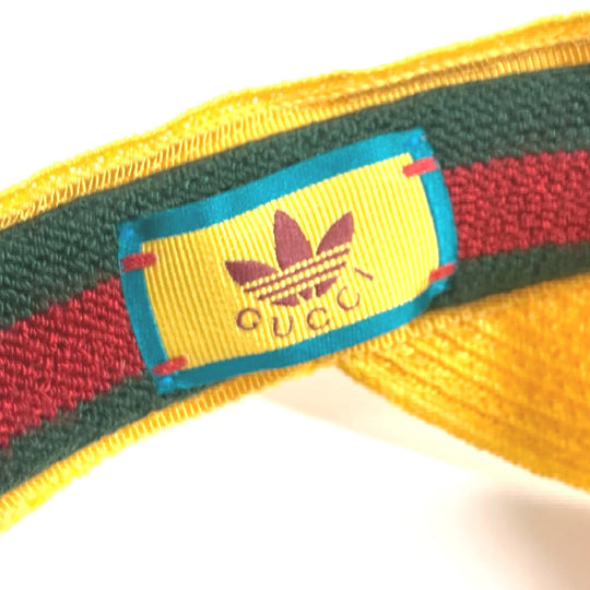 GUCCI Sun visor 696481 Raffia yellow Adidas adidas collaboration logo Sherry Line unisex(Unisex) S Used Authentic