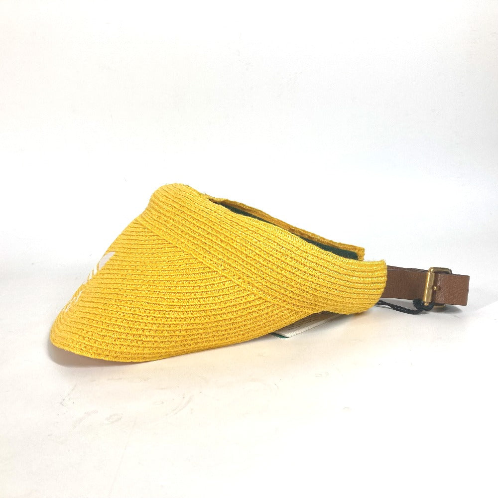GUCCI Sun visor 696481 Raffia yellow Adidas adidas collaboration logo Sherry Line unisex(Unisex) S Used Authentic