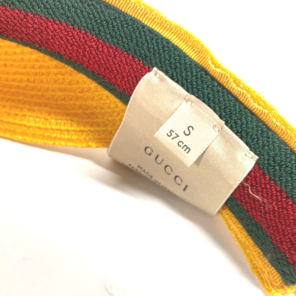 GUCCI Sun visor 696481 Raffia yellow Adidas adidas collaboration logo Sherry Line unisex(Unisex) S Used Authentic