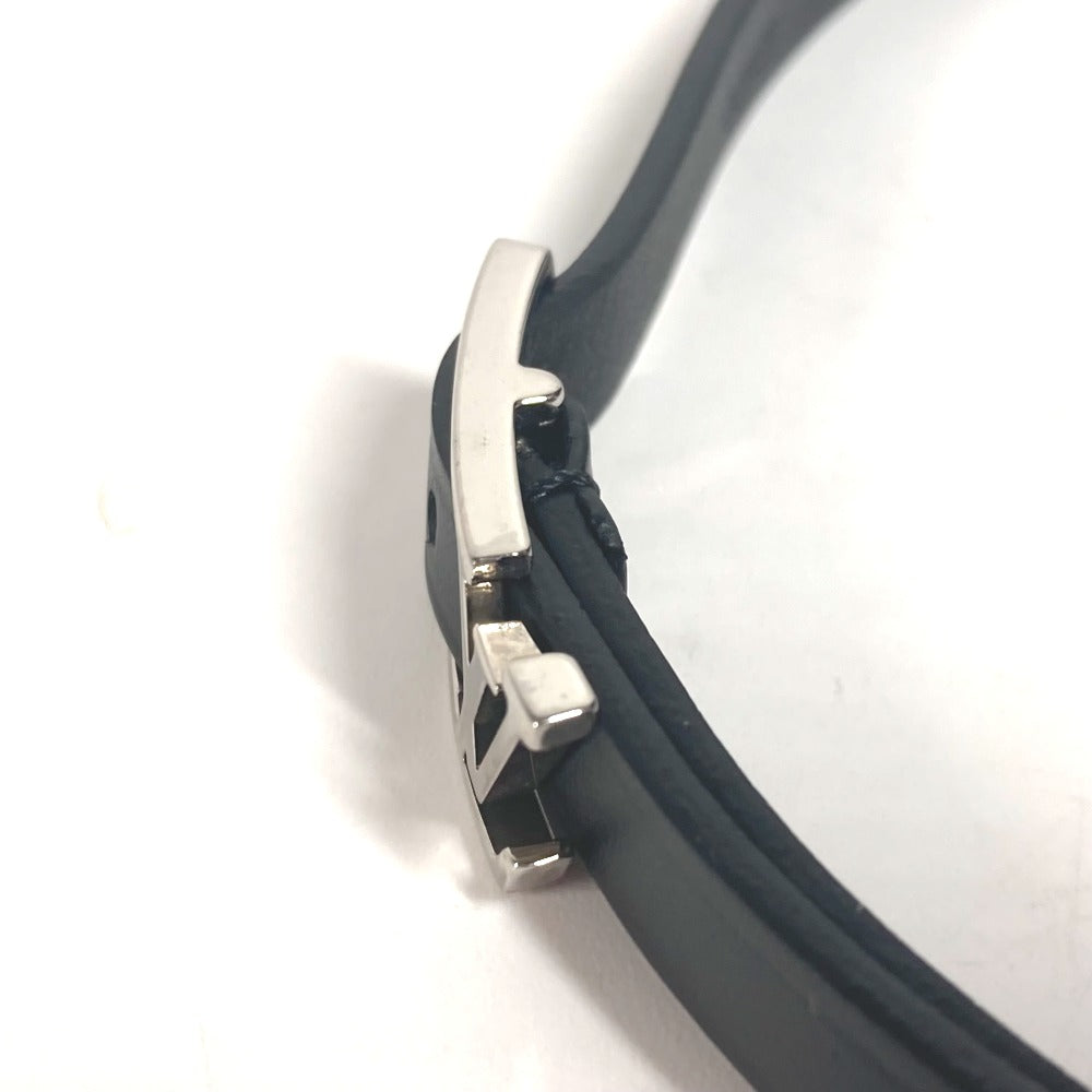 LOUIS VUITTON bracelet M6257E leather black Double bracelet brasle neogram mens Used Authentic