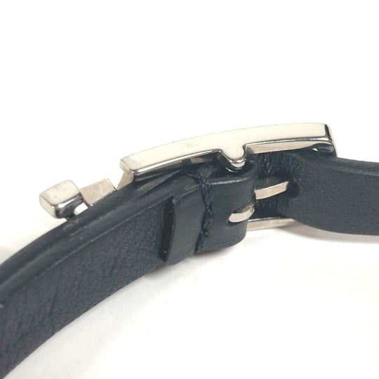 LOUIS VUITTON bracelet M6257E leather black Double bracelet brasle neogram mens Used Authentic