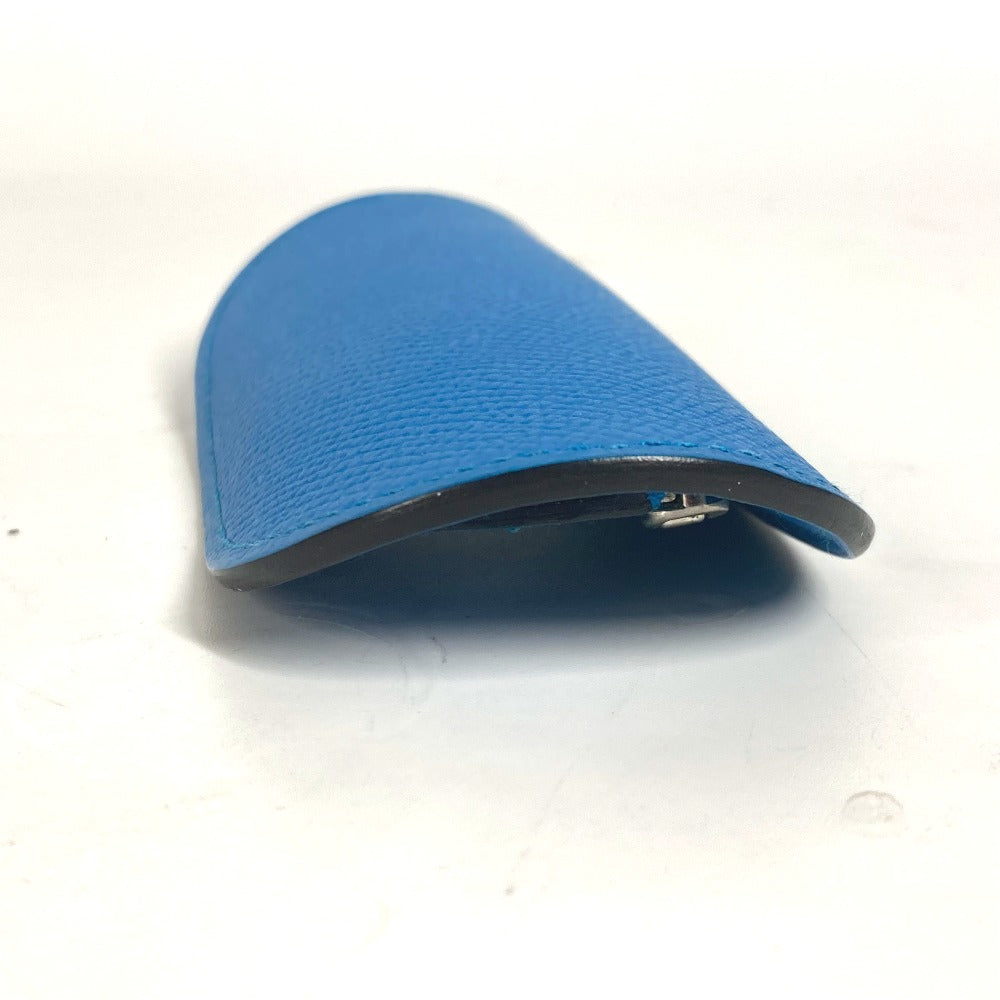 HERMES Coin case Epsom blue SURF mens(Unisex) Used Authentic