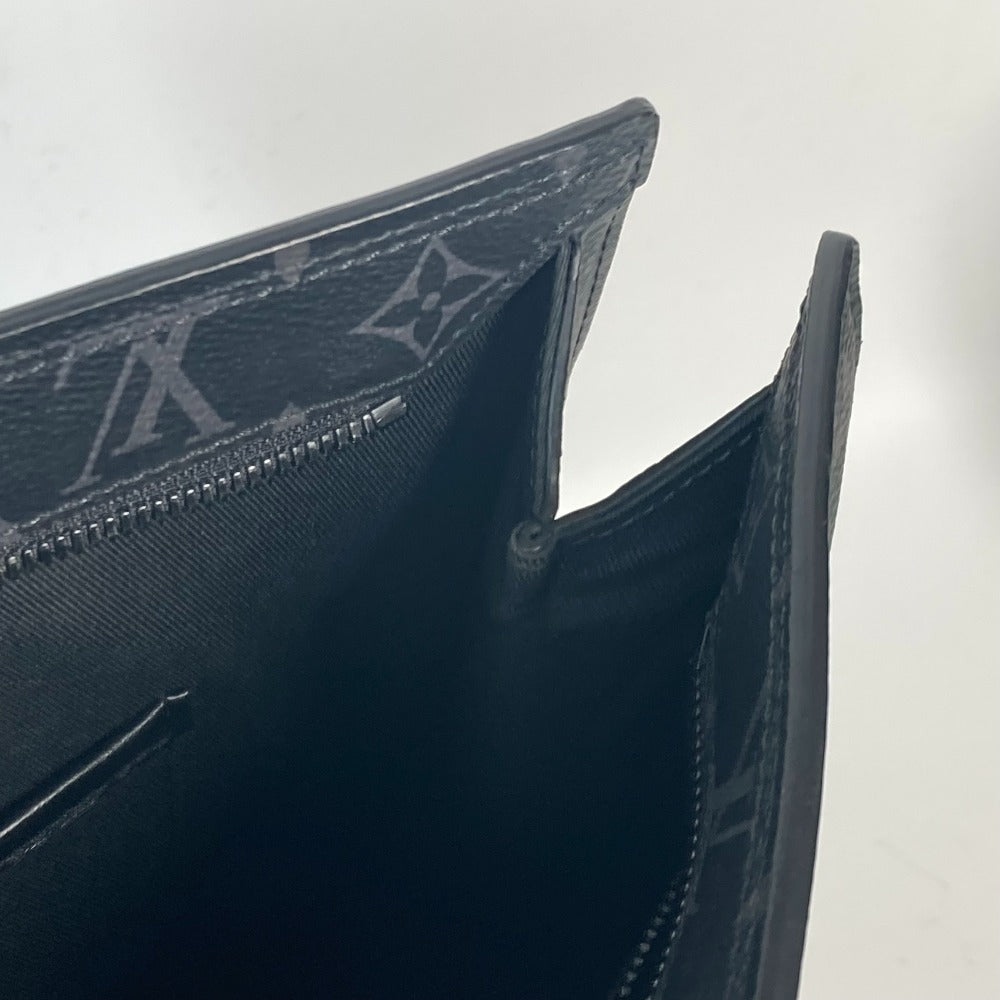 LOUIS VUITTON Handbag M45265 Monogram Eclipse Canvas black Monogram Eclipse Sac Plat Horizontal Zip mens Used Authentic