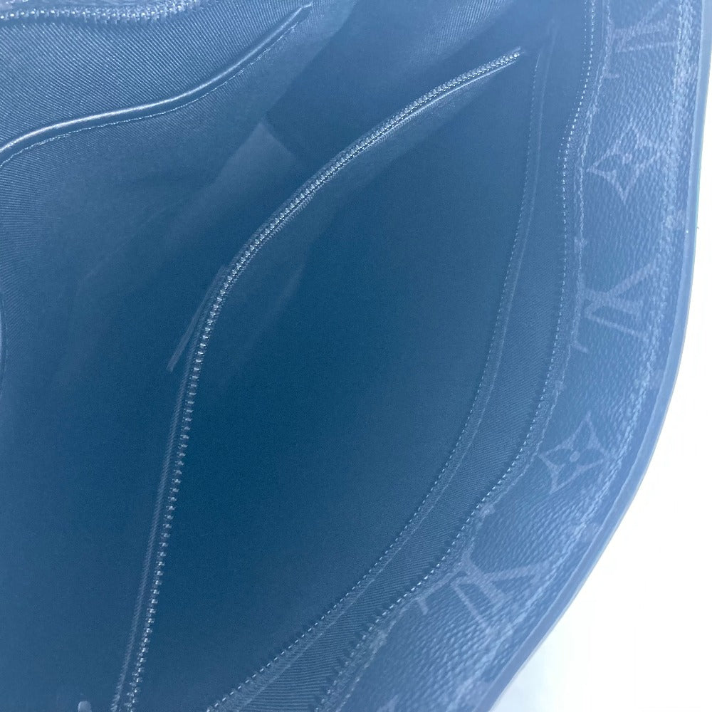 LOUIS VUITTON Handbag M45265 Monogram Eclipse Canvas black Monogram Eclipse Sac Plat Horizontal Zip mens Used Authentic