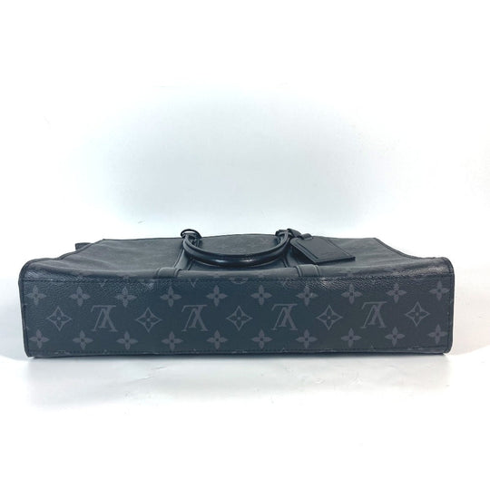 LOUIS VUITTON Handbag M45265 Monogram Eclipse Canvas black Monogram Eclipse Sac Plat Horizontal Zip mens Used Authentic