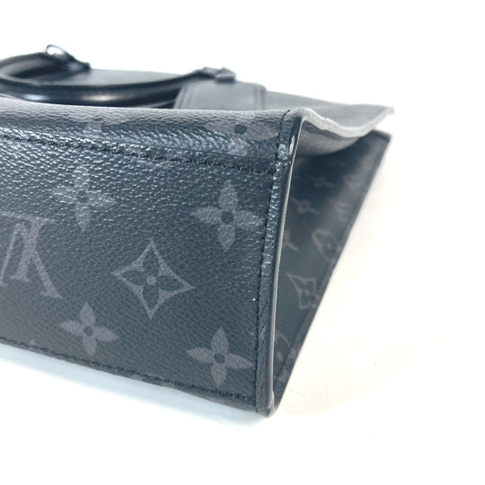LOUIS VUITTON Handbag M45265 Monogram Eclipse Canvas black Monogram Eclipse Sac Plat Horizontal Zip mens Used Authentic