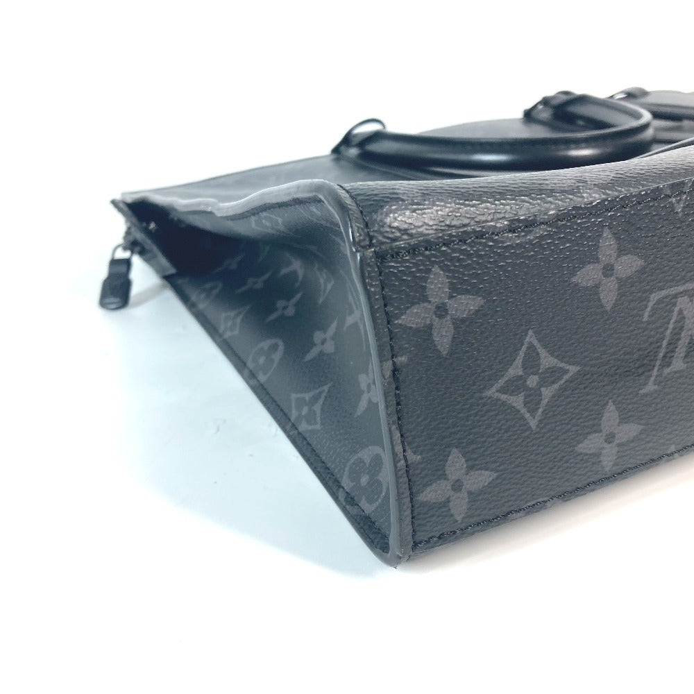 LOUIS VUITTON Handbag M45265 Monogram Eclipse Canvas black Monogram Eclipse Sac Plat Horizontal Zip mens Used Authentic