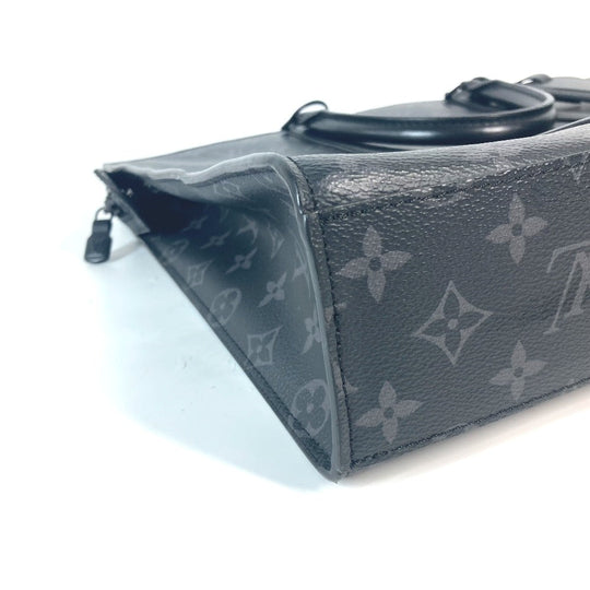 LOUIS VUITTON Handbag M45265 Monogram Eclipse Canvas black Monogram Eclipse Sac Plat Horizontal Zip mens Used Authentic