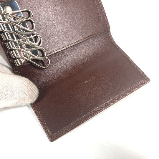 BVLGARI Key case Key holder  leather Brown Bulgari Bulgari unisex(Unisex) Used Authentic