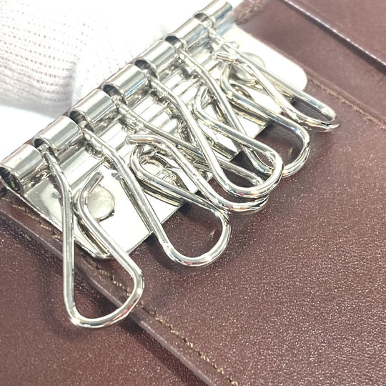 BVLGARI Key case Key holder  leather Brown Bulgari Bulgari unisex(Unisex) Used Authentic