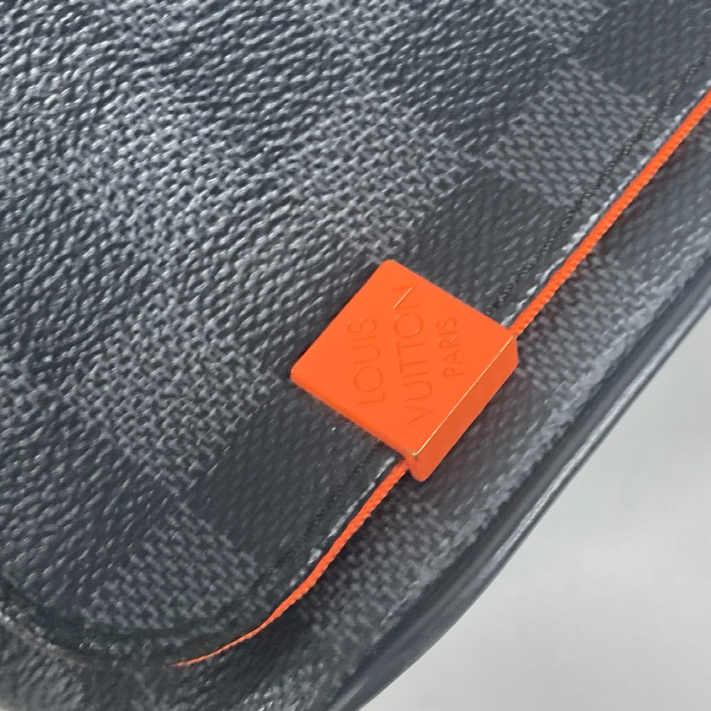 LOUIS VUITTON Shoulder Bag N42405 Damier Grafitto Canvas black Damier Grafitte District PM mens Used Authentic