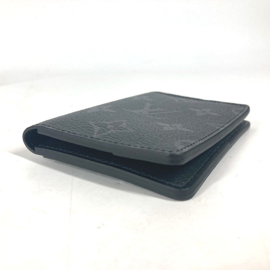 LOUIS VUITTON Card Case M61696 Monogram Eclipse Canvas black Monogram Eclipse Card Case Organizer de Poche mens Used Authentic