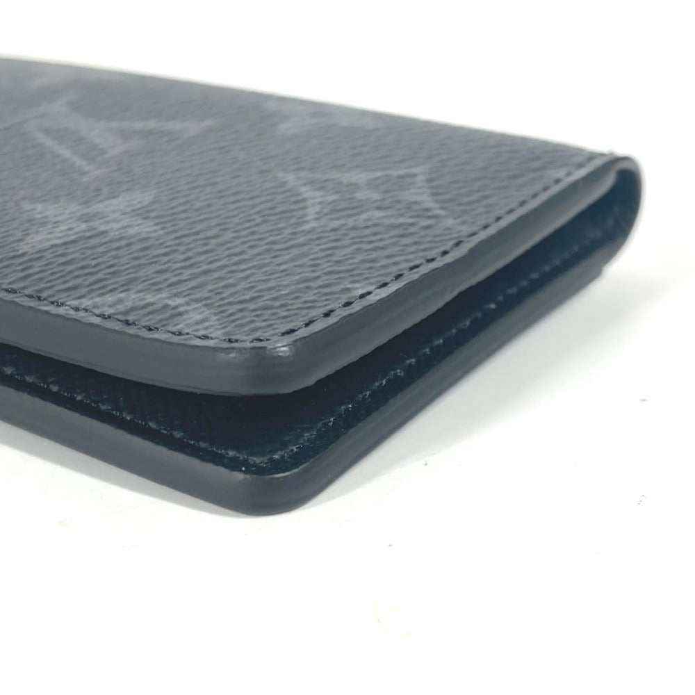 LOUIS VUITTON Card Case M61696 Monogram Eclipse Canvas black Monogram Eclipse Card Case Organizer de Poche mens Used Authentic