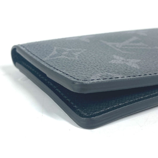 LOUIS VUITTON Card Case M61696 Monogram Eclipse Canvas black Monogram Eclipse Card Case Organizer de Poche mens Used Authentic
