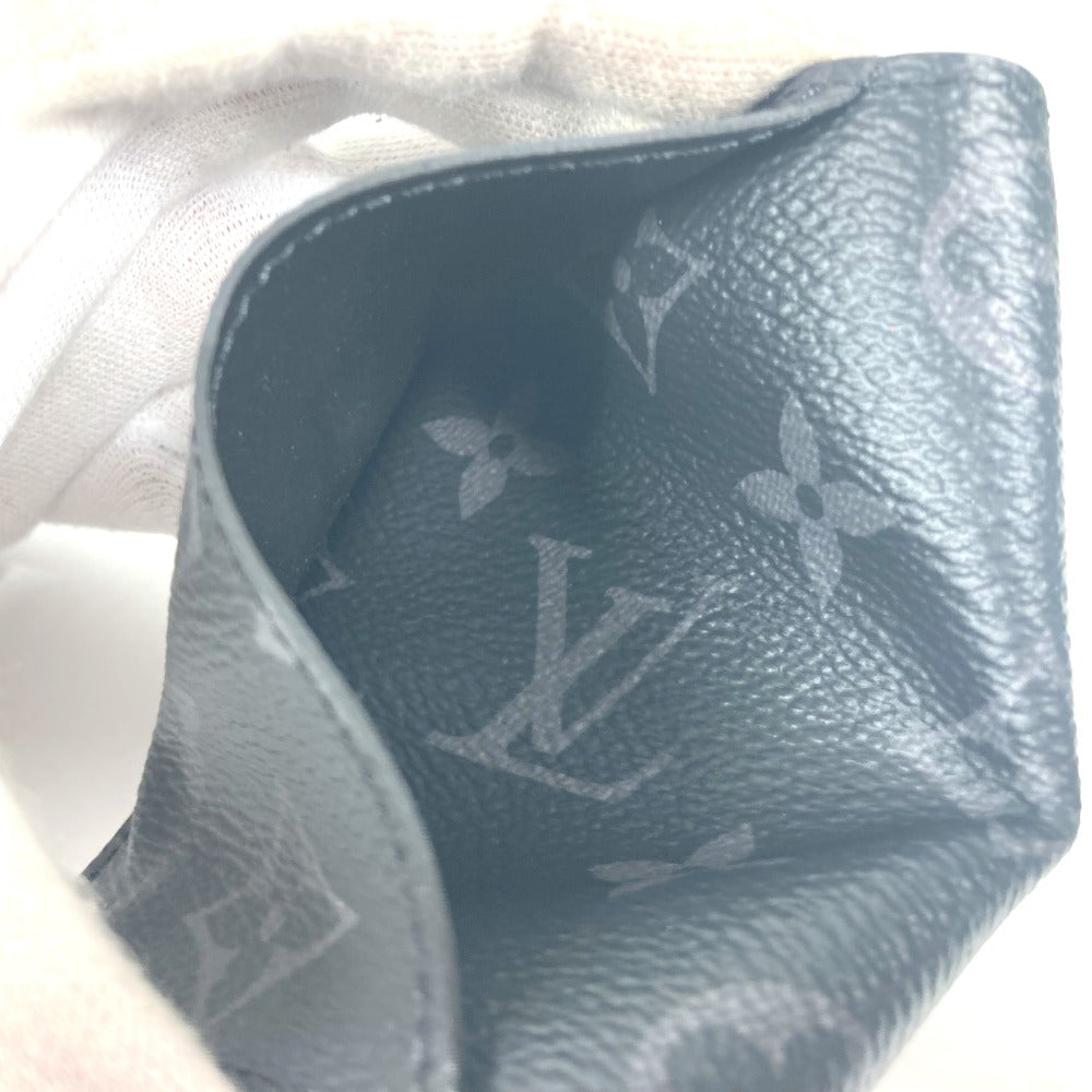 LOUIS VUITTON Card Case M61696 Monogram Eclipse Canvas black Monogram Eclipse Card Case Organizer de Poche mens Used Authentic