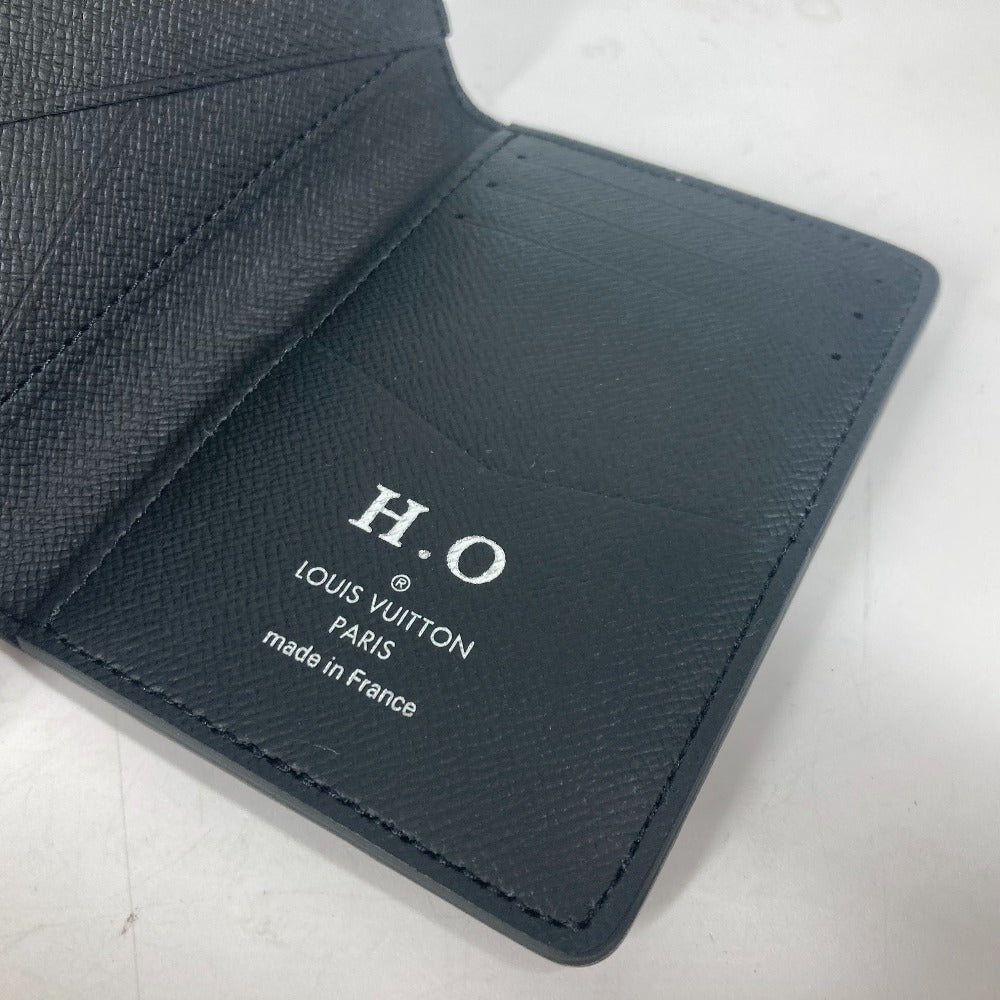 LOUIS VUITTON Card Case M61696 Monogram Eclipse Canvas black Monogram Eclipse Card Case Organizer de Poche mens Used Authentic