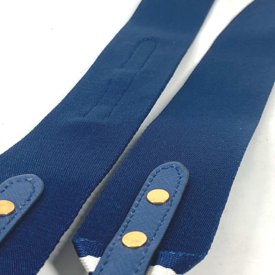 PRADA Shoulder strap Leather / canvas blue stripe mens(Unisex) Used Authentic