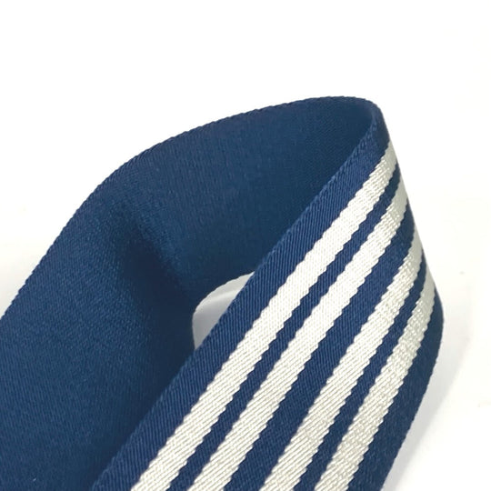 PRADA Shoulder strap Leather / canvas blue stripe mens(Unisex) Used Authentic
