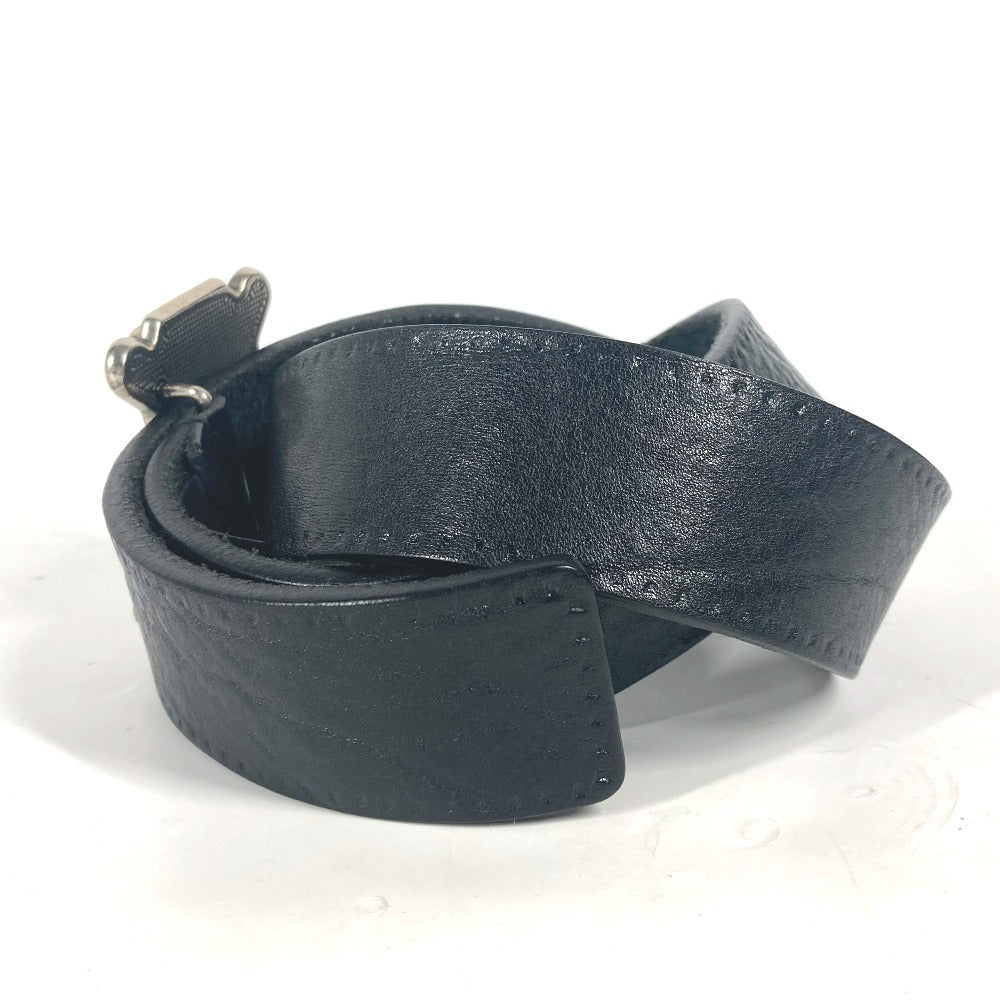 GUCCI belt 223896 leather black G logo buckle Women 85 Used Authentic
