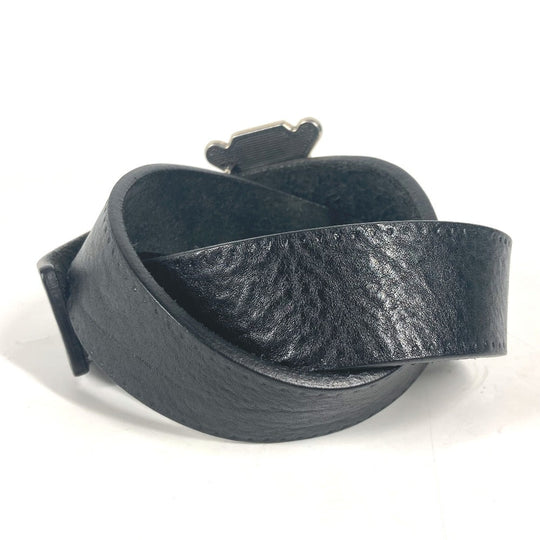 GUCCI belt 223896 leather black G logo buckle Women 85 Used Authentic