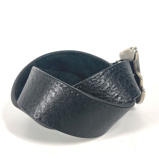 GUCCI belt 223896 leather black G logo buckle Women 85 Used Authentic