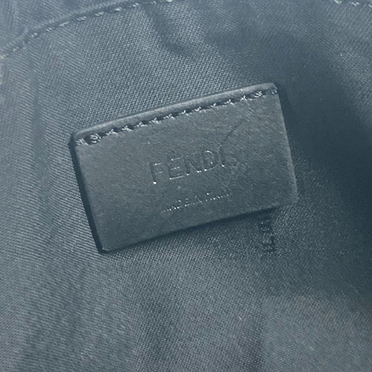 FENDI Clutch bag 7M0286 Leather / PVC black business bag Zucca logo unisex(Unisex) Used Authentic