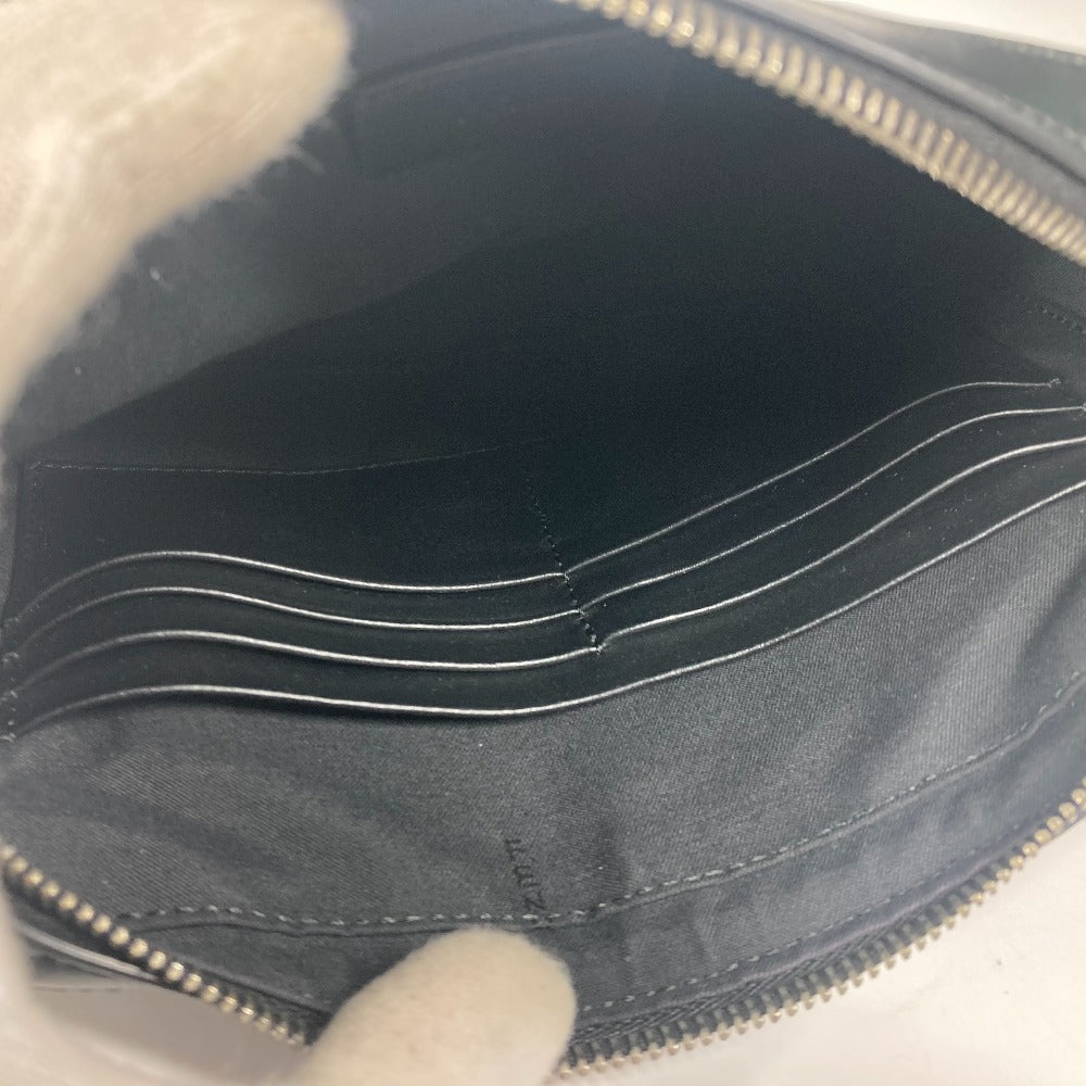 FENDI Clutch bag 7M0286 Leather / PVC black business bag Zucca logo unisex(Unisex) Used Authentic