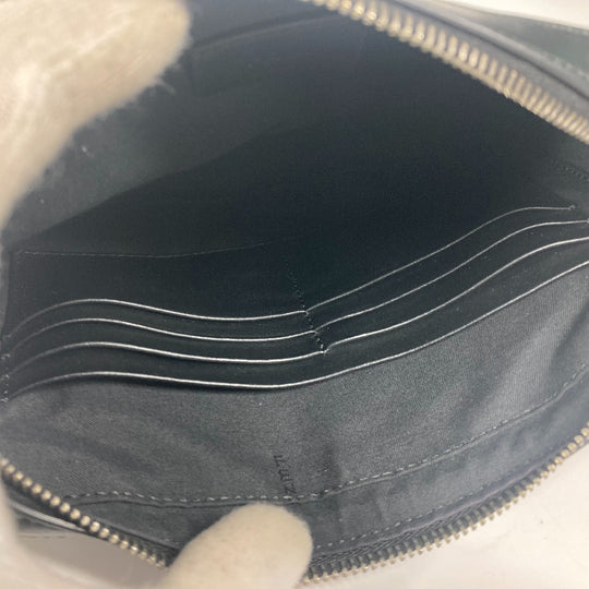 FENDI Clutch bag 7M0286 Leather / PVC black business bag Zucca logo unisex(Unisex) Used Authentic
