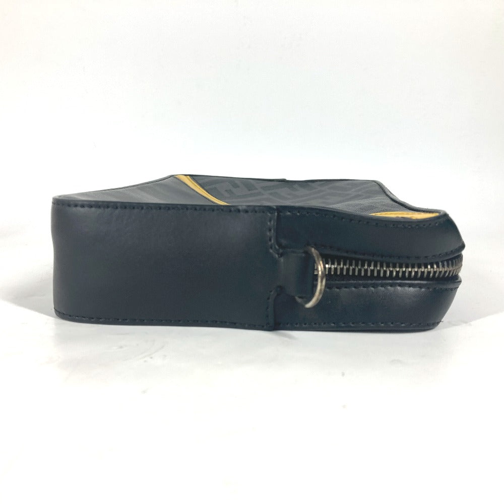 FENDI Clutch bag 7M0286 Leather / PVC black business bag Zucca logo unisex(Unisex) Used Authentic