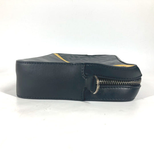 FENDI Clutch bag 7M0286 Leather / PVC black business bag Zucca logo unisex(Unisex) Used Authentic