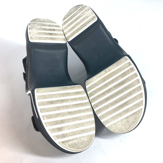 LOUIS VUITTON Sandals Leather, Suede black Arc light Sports sandals Women 37 1/2 Used Authentic