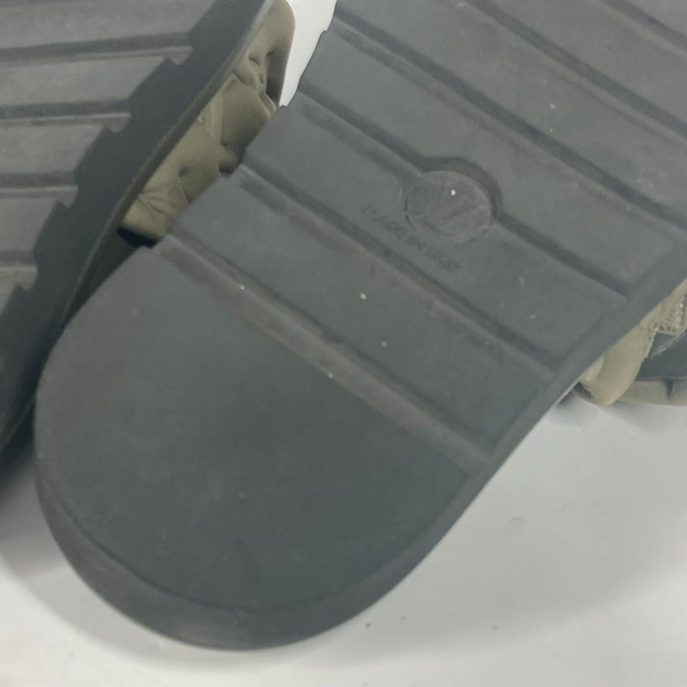 LOUIS VUITTON Sandals 1AA1EB Fabric, Technical khaki Monogram POOL PILLOW COMFORT MULES Women 38 Used Authentic